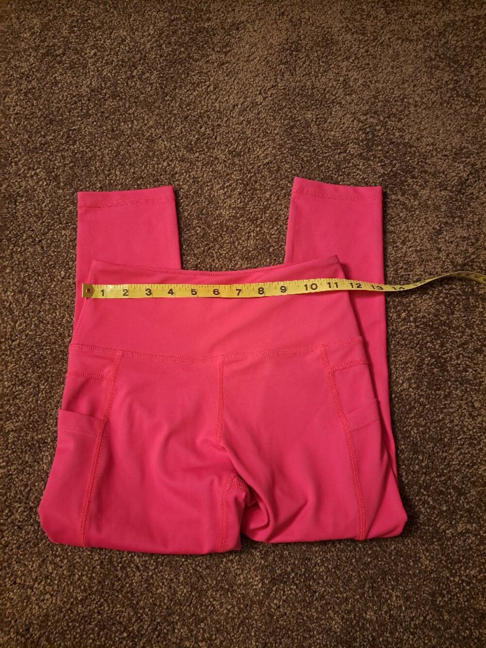 Zyia Active Bright Pink"Light N Tight" cropped legging with side pockets. - Picture 6 of 8